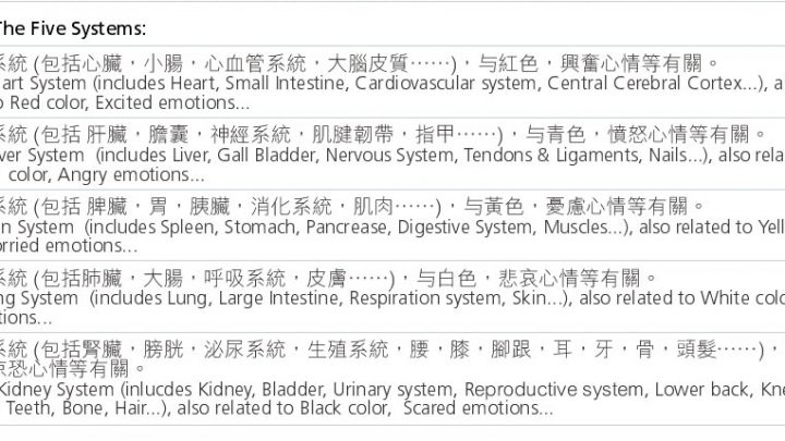 西醫内臟 vs 中醫臟腑 對照圖表 Western Med Internal organs vs Traditional Chinese Med Organ Systems